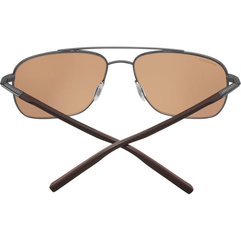 TELLARO, Shiny Gunmetal with Dark Brown Inside Temple Tips-Mineral Polarized Drivers Cat 2 to 3, hi-res image number null